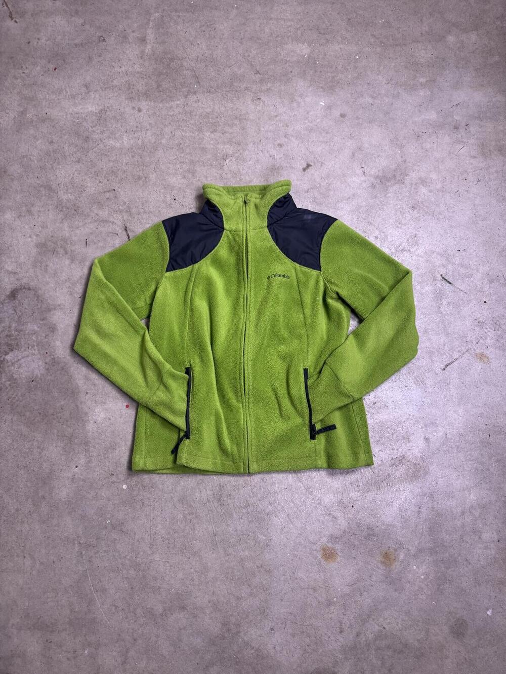 Columbia Lime Green Fleece Zip Up Jacket